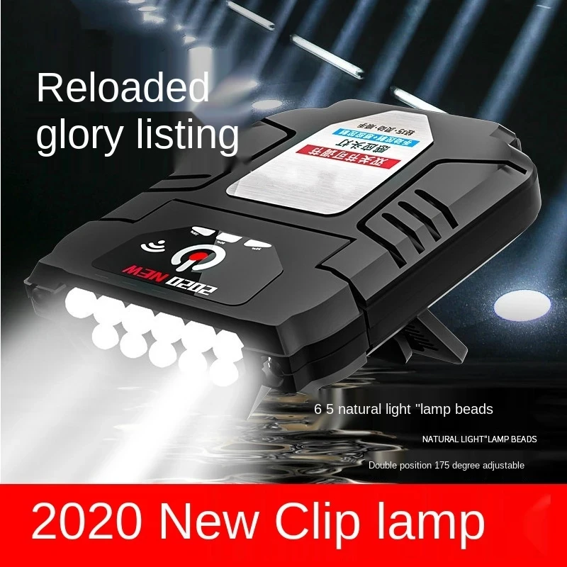 

Светодиодная лампа-налобный фонарь, индуксветильник портативная аккумуляторная водонепроницаемая лампа для рыбалки, Прямая поставка