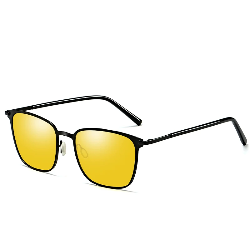 Квадратные мужские солнцезащитные очки поляризованные моды из алюминиево-магниевого сплава очки из сплава, стиль ретро, Oculos De Sol Gafas UV400 № 0864 - Цвет линз: NO.7