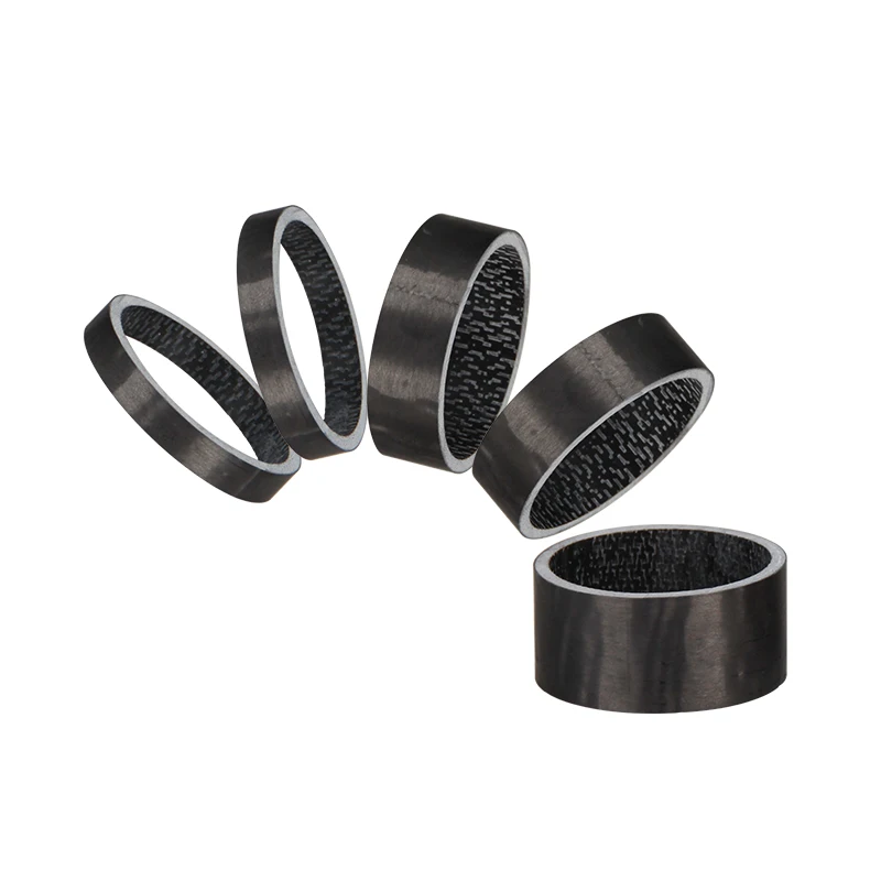 11PCS Mountain Bike Washers Full Carbon Stem Spacer 1-1/8" MTB Bicyle Front Fork