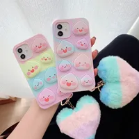 phone case with plush heart