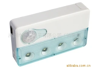 

4-LED Rechargeable Human Body Sensing Cabinet Light/Mini USB Chargeable LED Infrared Sensor Lamp Wardrobe Lamp