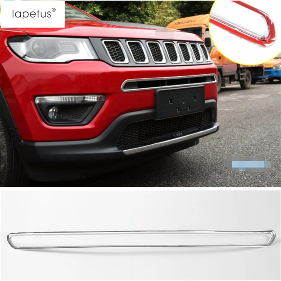 Lapetus аксессуары для Jeep Compass Передняя ниже решетка гриль Кондиционер AC вентиляционное отверстие внешний молдинг крышка комплект отделка