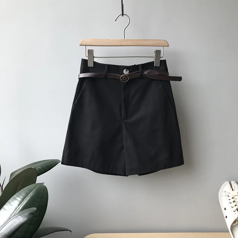 Summer new high-waist shorts women Korean style elastic waist loose wide-leg casual pants nike dri fit shorts