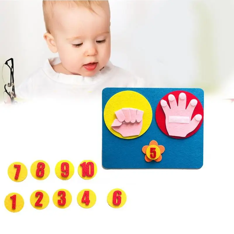Mathematical Toy Teaching Aids Hand Shape Intelligence Kindergarten Diy Weave Cloth Early Learning Education Toys