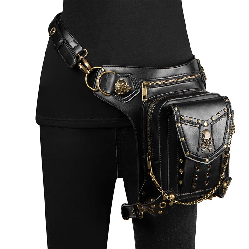 Bolso de cintura de estilo Medieval, Cartera de moda para ropa de calle, monedero de con remaches de Metal de Pu, de cadena de alta capacidad, nueva tendencia 2022 - AliExpress