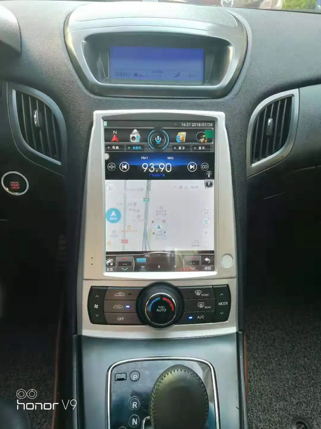 

10.4" tesla style vertical screen Octa core Android 8.1 Car GPS Navigation for Hyundai Genesis 2009-2014 with Apple carplay DSP