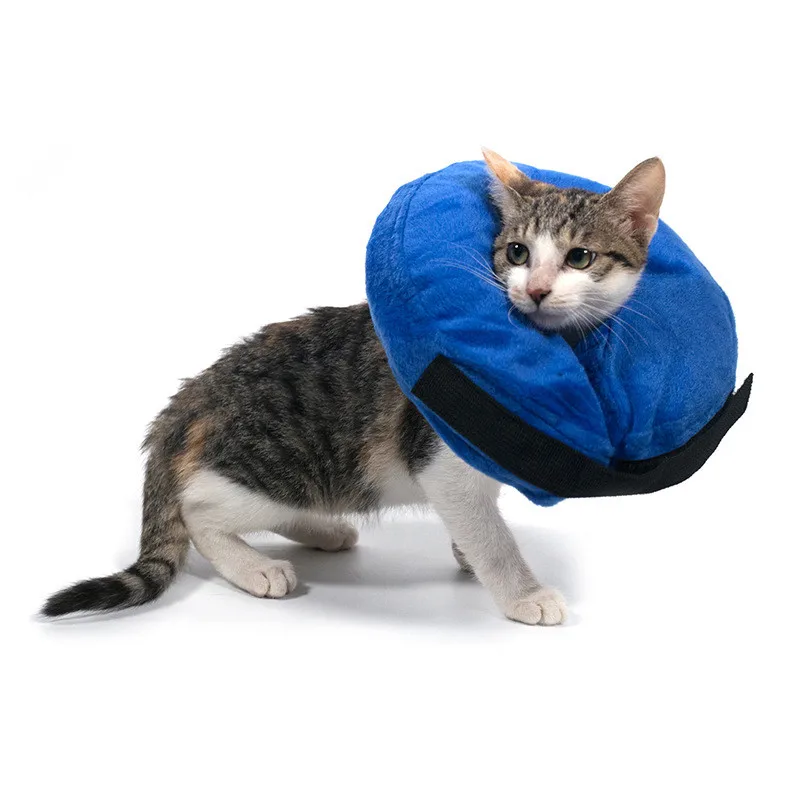 Dog Pet Collar Inflatable Anti-bite Injury Recovery Neck Protective Surgery Cone Anti-smashing Circle for Small Large | Дом и сад