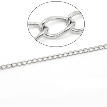 

DoreenBeads Stainless Steel silver color 3.5mm x2.5mm( 1/8" x 1/8"), 1 M 2015 new
