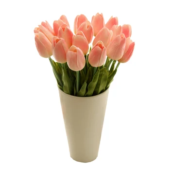 

10PCS Tulip Artificial Flower PU Artificial Bouquet Real Touch Flowers for Home Wedding Christmas Decorative Flowers Plants