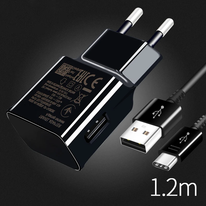 

for Samsung S8 S10Plus Note10Plus/5G Note9 Fast Charger 9V1.67A 15W Quick Adapter S 10 S8Plus C5 C7 C9 pro 1.2m USB Type C Cable