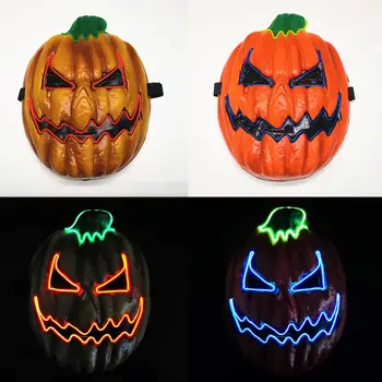 

Glowing Pumpkin Mask Faces EL LED Neon Light Flexible Halloween Props Carnival Party Decoration