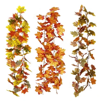 

Artificial Garland Maple Leave Autumn Faux Leaves Garland Artificial Vine Artificial Plastic Plants Ivy Maple Leaf Garland Tree
