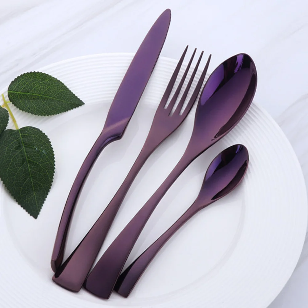 4 шт./компл. Нержавеющая сталь, столовая ложка, вилка, ложка чайная посуда столовые приборы для путешествий Портативный
