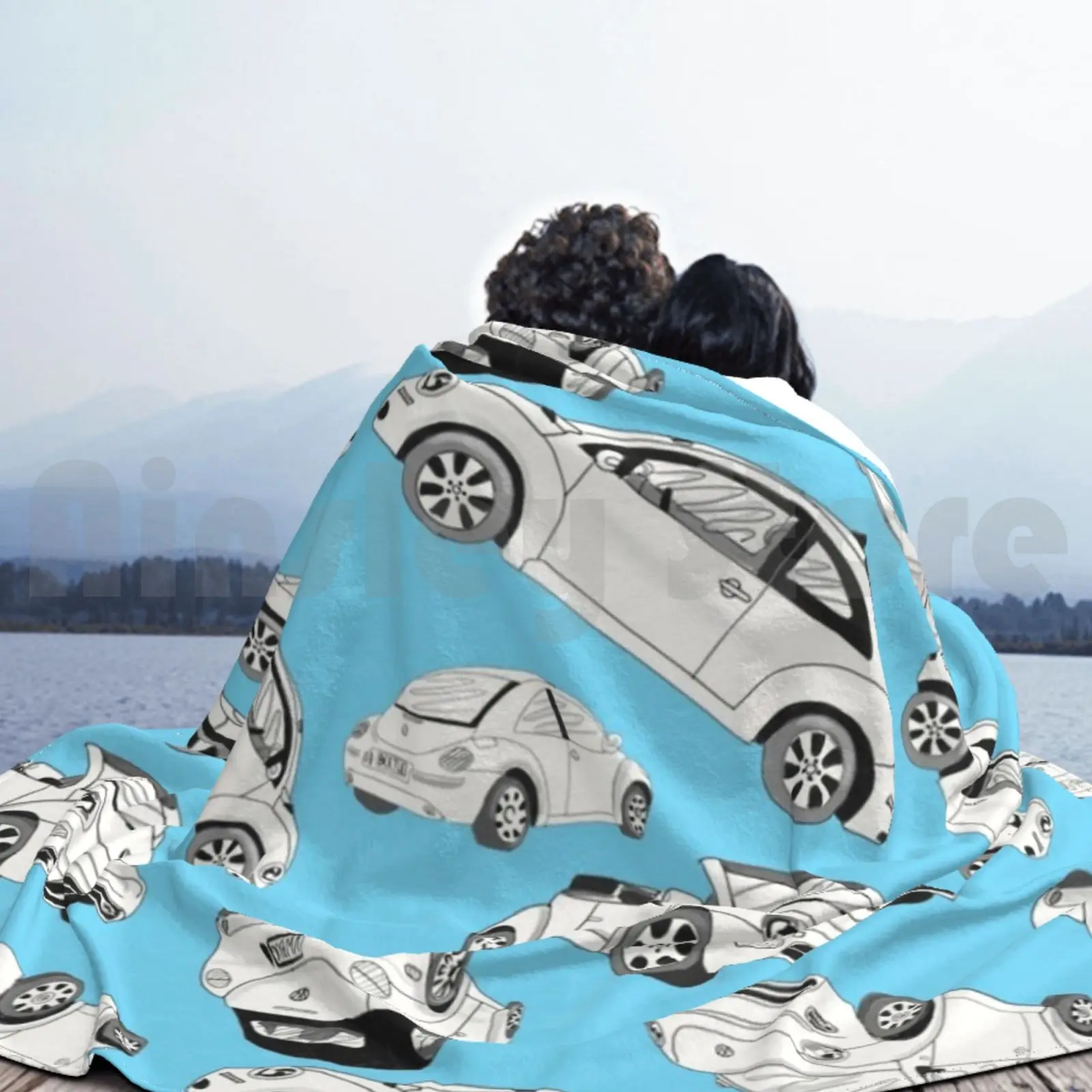 New Beetles On Aquarius Blue Blanket For Sofa Bed Travel New Beetle Car  Driving Beetle Convertible - AliExpress