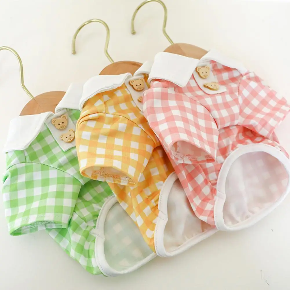 

Одежда, легкая, в клетку, с принтом, футболка для собаки из полиэстера, с отделкой на пуговицах для собаки