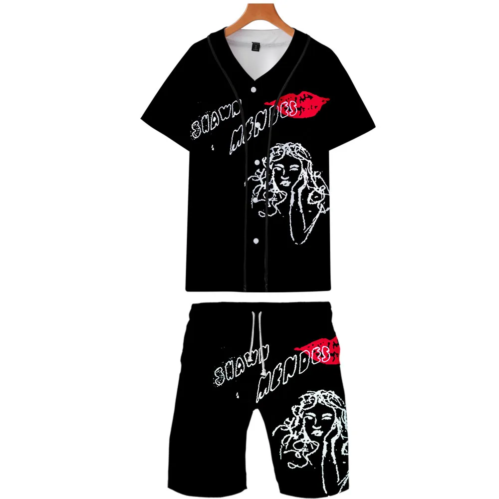 Shawn Mendes 2 Piece Set Shirt Casual 2019 Summer Short Sleeve Men's Shirts + Shorts 3d Printed Mens Clothing Fashion Outfit Shawn Mendes 2 Piece Set Shirt Casual 2019 Summer Short Sleeve Men's Shirts + Shorts 3d Printed Mens Clothing Fashion Outfit