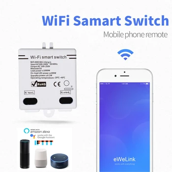 

WIFI Smart DIY Switch Wireless Remote Control 100-250V WiFi Smart Home Automation Switch Compatible with Alexa Google Home