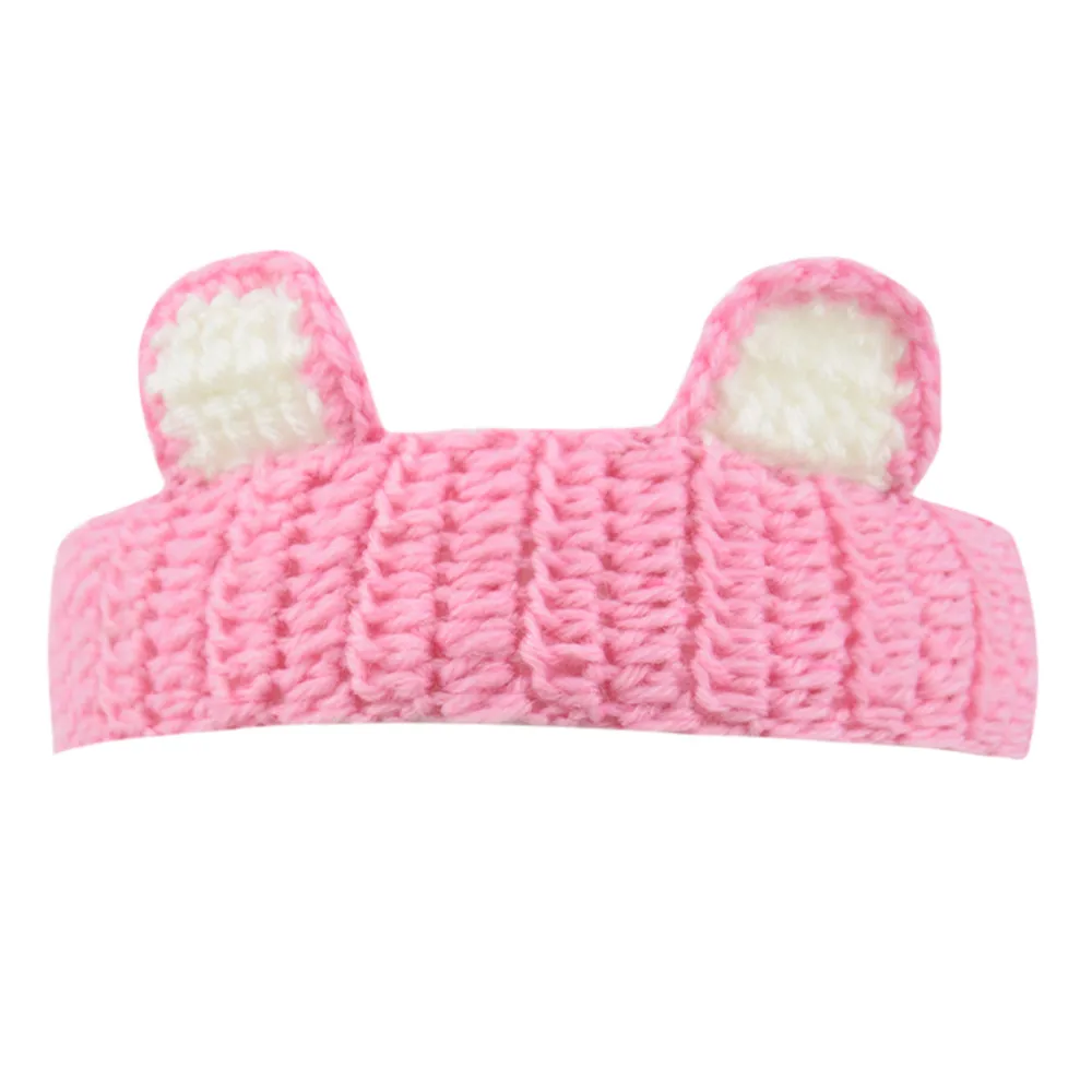 Cute Baby Headband kids rabbit ear knitted hairband woolen hair accessoriesToddler Headwear Hair Band Birthday Gift