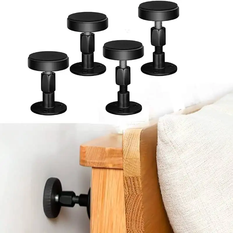 2pcs Adjustable Threaded Bed Frame Headboard Stoppers Bedside