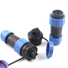 

LP/SP20 IP68 Nut Type No Welding Screw Connection Connector Waterproof Plug&Socket Male Female Connectors 2/3/4/5/6/7 Pin