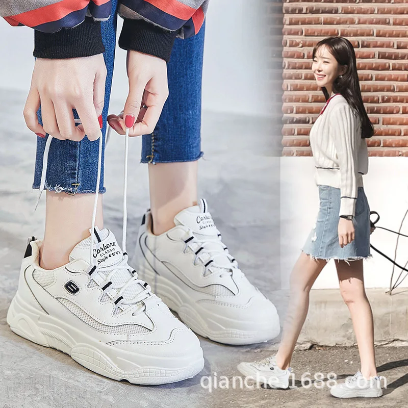 

INS Super Fire Athletic Shoes 2019 Season New Style Online Celebrity Harajuku Versatile Korean-style Coconut Casual Shoes Bear D