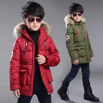 

2020 New Boys Winter Coat 4 to 12 Years Hooded Children Patchwork Down Baby Boy Winter Jacket Boys Kids Warm Outerwear Parks