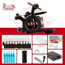 Стартовый комплект татуировки мини машина токарного станка Мощность машина для татуировок пистолет 4/6/10/20 цветные чернила комплект постоянного для боди-арта В Комплекте Набор татуировок