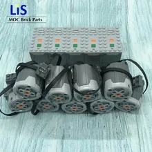 Compatível de alta tecnologia funções de energia mecânica servo motor caixa de bateria recarregável ir receptor remoto led luz moc tijolo