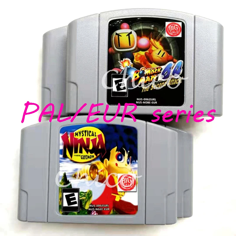Картридж для 64-битной игровой консоли Mystical Ninja 2 Goemon BomberMan PAL | Электроника