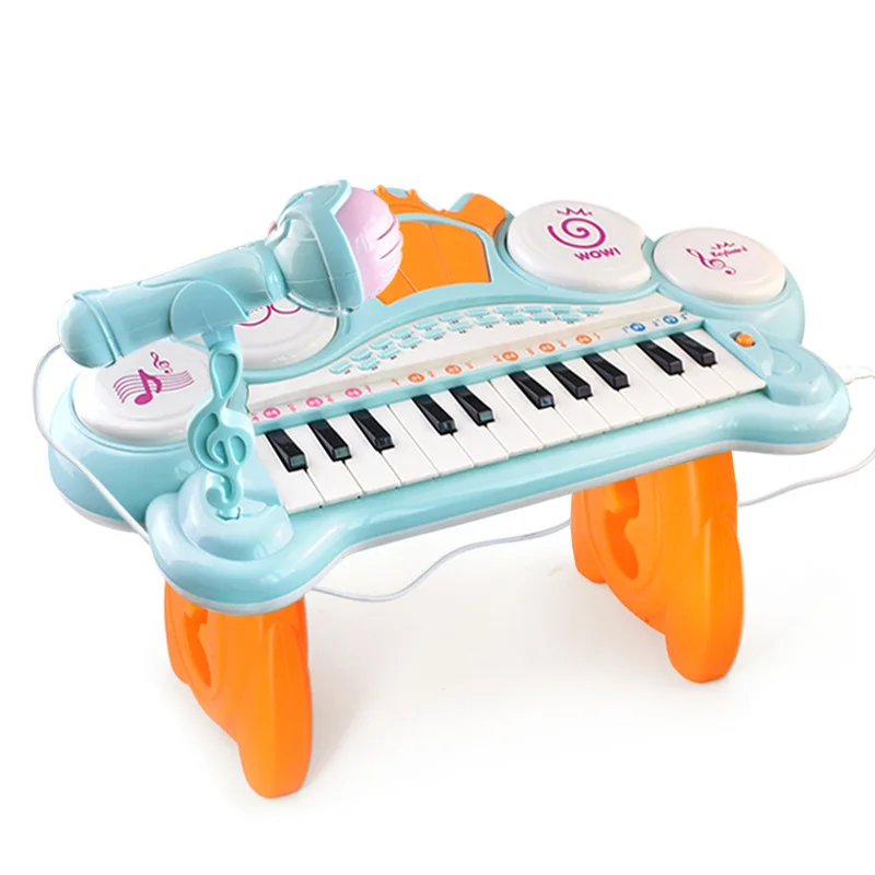 

New Style 24 Key with Microphone Music Toy Children Early Education Multi-functional Electronic Organ Toy GIRL'S Model Piano