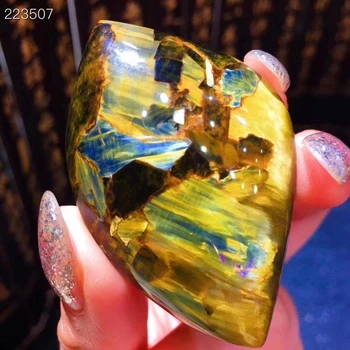 

Natural Yellow Pietersite Chatoyant Rectangle Pendant 53.3x34.3x11mm Women Men Best Stone Crystal Gemstone From Namibia AAAAA