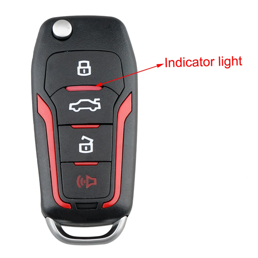 315MHZ 4 BUTTONS AUTO CAR KEY REPLACEMENT FLIP CAR REMOTE KEY 4D63 80BIT CHIP FIT FOR FORD MUSTANG EDGE EXPLORER F-150 F-250