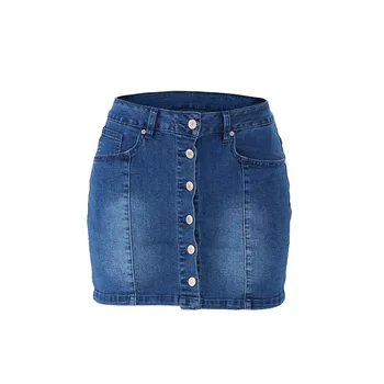 

Sexy Women Denim Mini Skirt Fashion Summer High Waist Korean Black Skirt Blue Package Hip Jeans Harajuku Plus Size Cotton