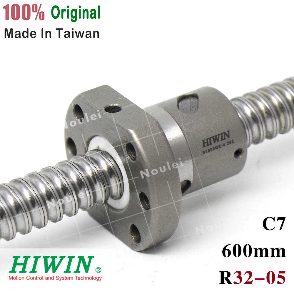 HIWIN 3205 ball screw 600mm C7 with 5mm lead ballnut for CNC milling machine kit partLinear