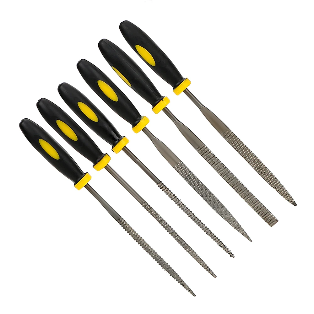

NICEYARD 6pcs Jewelry Wood Grinding Assorted Rasp Diamond Needle File set Repair Tool Mini Metal File Hand File Tool