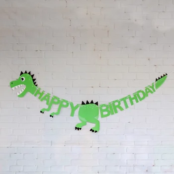 

50pcs Happy Birthday Dinosaur Banners Party Decor Baby Shower Birthday Party Decorations Kids Event Party Supplies WB1845