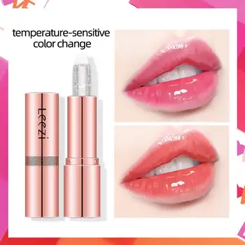 

Blue ZOO 3PCS Lipstick moisturized Color-changing Moisturizing Fade lip lines Lipstick shiny Lip Balm with light