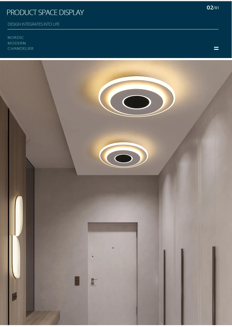 Modern Led Ceiling Lamp Luster Black and White Led Ceiling Lamp for livingroom Lights Hallway Balcony Lights Fixtures