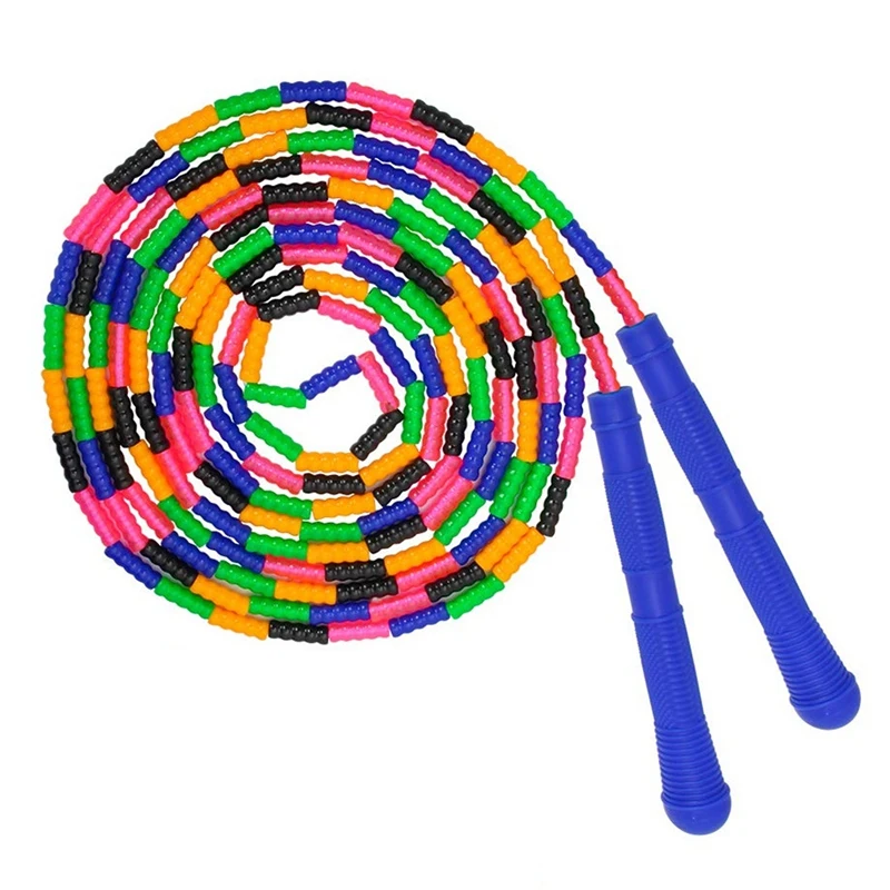 Soft Beaded Skipping Rope For Kids Adults Plastic Segmented Jump Rope Bamboo Skipping Rope