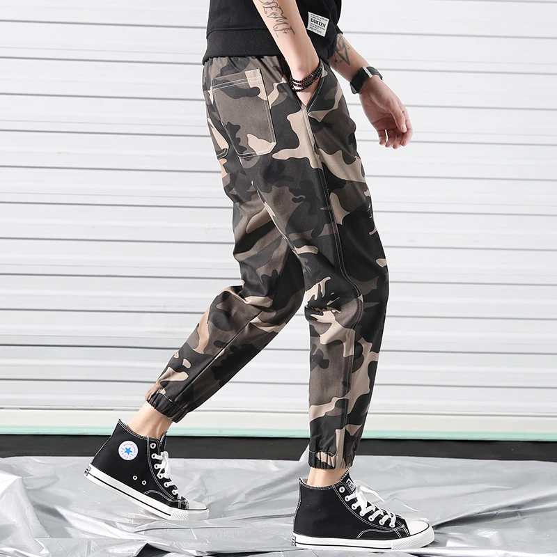 Khaki Pant SingleRoad, камуфляжные повседневные штаны, Мужские штаны-карго с эластичной талией, модные спортивные штаны, уличная одежда, джоггеры, военные брюки, плюс - Цвет: Khaki Pant