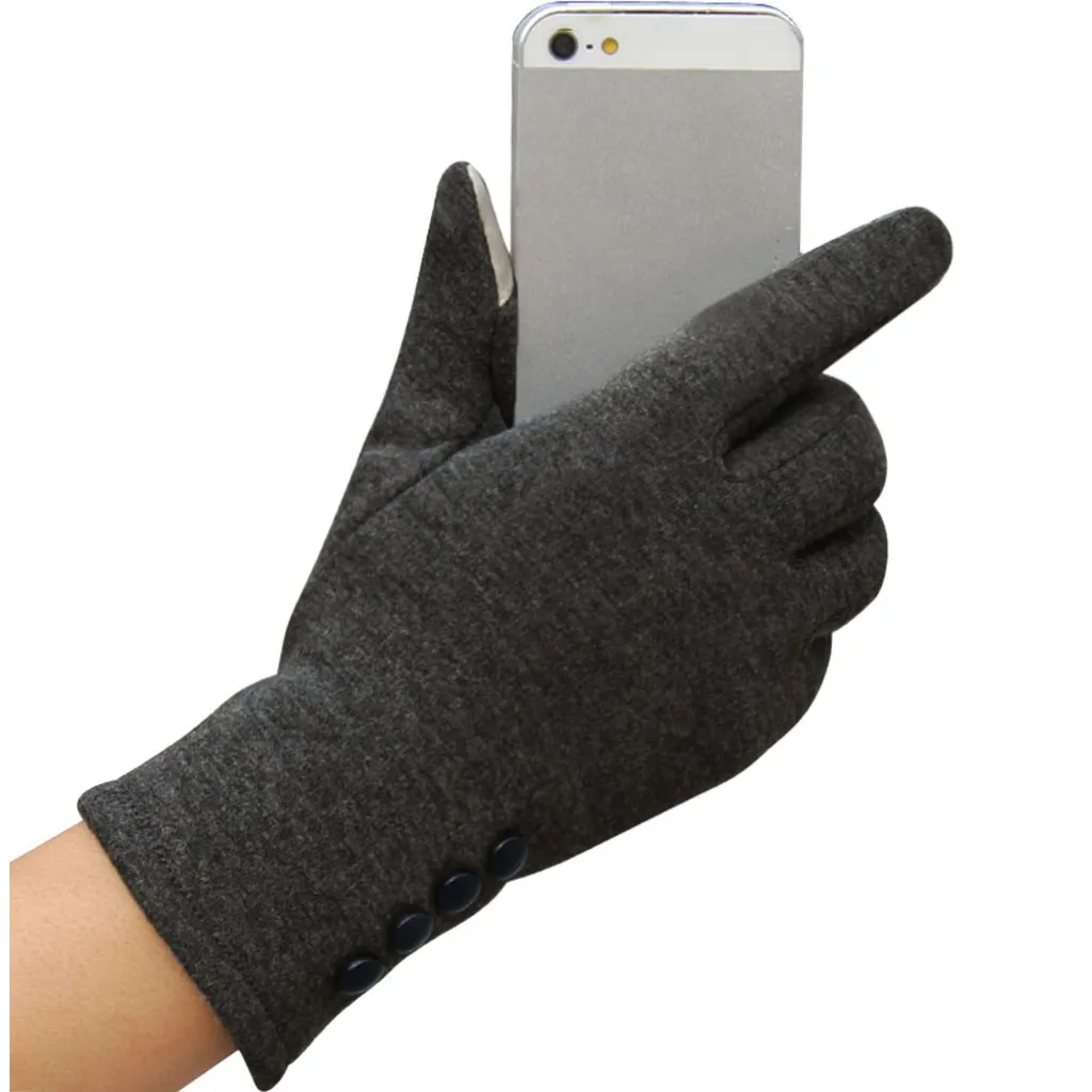 Осень зима новые модные женские зимние для активного отдыха, спортивная теплая перчатка сенсорные перчатки Зимние перчатки женские сенсорные перчатки# O9 - Цвет: Серый