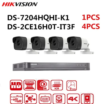 

Hikvision 4CH 1080P DVR KIT Surveillance Video Recorder DS-7204HQHI-K1 5MP Bullet Security Analog Camera DS-2CE16H0T-IT3F