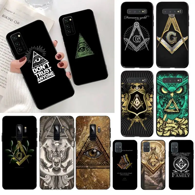 Чехол для телефона CUTEWANAN All seeing eye Freemason Samsung S20 plus Ultra S6 S7 edge S8 S9 S10 5G lite 2020 | Мобильные