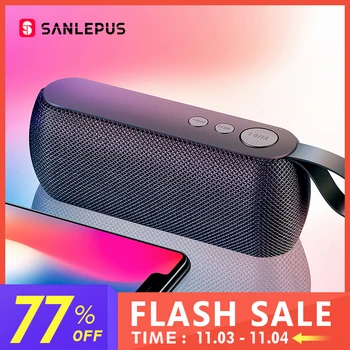  SANLEPUS HIFI Портативная Беспроводная Bluetooth колонка, стерео Саундбар TF FM радио, музыкальный сабвуфер, колонки для компьютера и телефона 