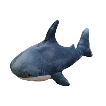 

1 pcs ins15-140cm shark plush toy sleeping pillow travel partner toy gift cute shark stuffed animal pillow with fish hanging toy