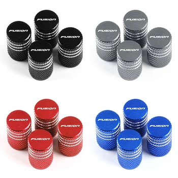 

4Pcs/Set Tire Stem Valve Caps Aluminum Car Dustproof Caps Tire Wheel Stem Air Valve Caps for Ford Fusion Fiesta Mk5 Mk6