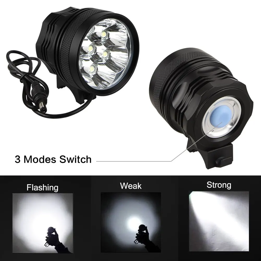 10000 Lumens Bike Headlight 7*XML-T6 LED Bicycle Front Light Mountain Road Cycling Front Lamp Bicycle Accessories