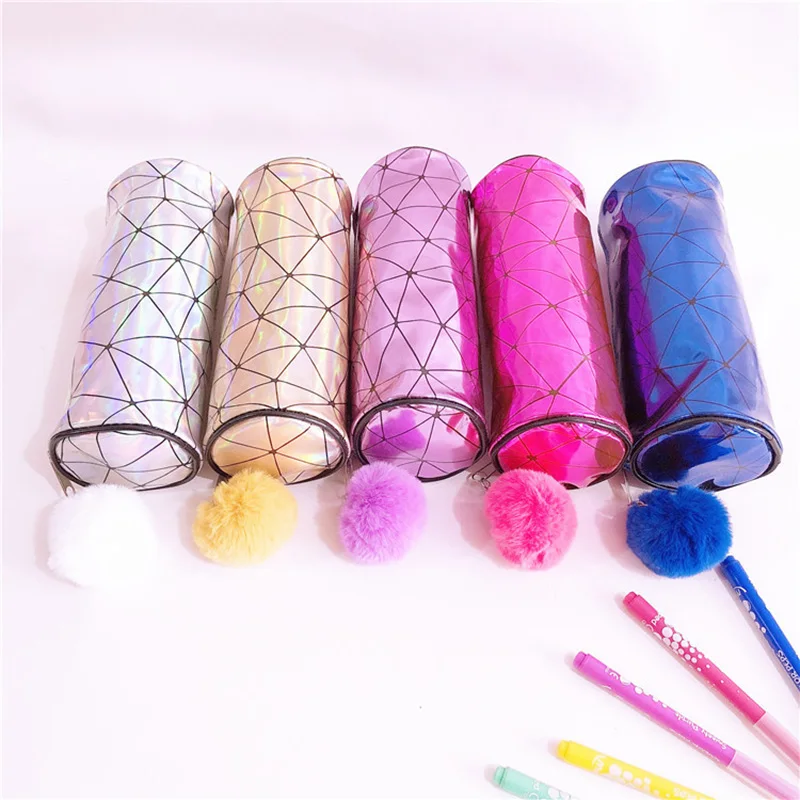

Cute Laser Pencil Case Creative Plush Pen Case Large Capacity Pencil Pounch For Girls Gifts School Supplies Novelty Stationery
