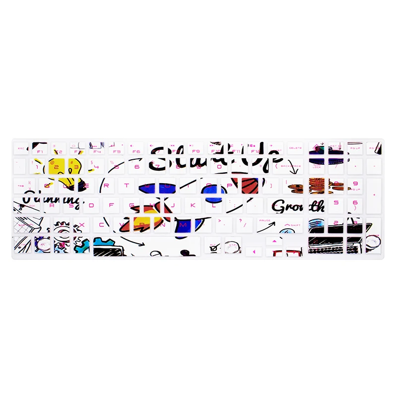 HRH высококачественный ультратонкий прочный английский кремниевый ноутбук покрытие для клавиатуры для hp свет для ноутбука Shadow Elf 4 павильон X36015 - Цвет: Space team