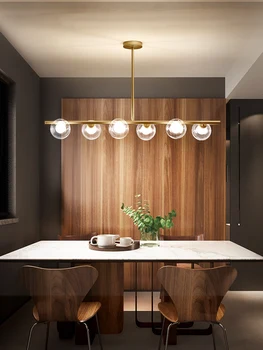 

2020 Simple Black/Gold LED Pendant Lights Iron Glass Ball Hanging Lamp Dining Room Office Bar Coffee Shop Restaurant Fixtures
